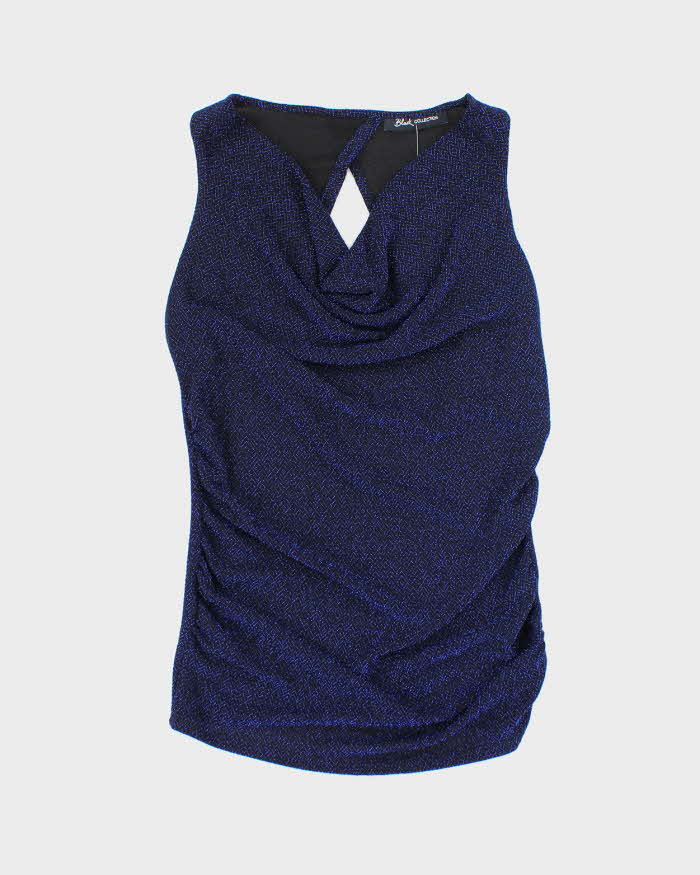 Vintage Y2k 00s Black Collection Cowl Neck Top - S