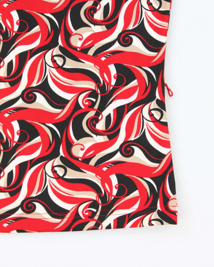 Vintage 90s Mixit Swirl Pattern High Neck Top - S