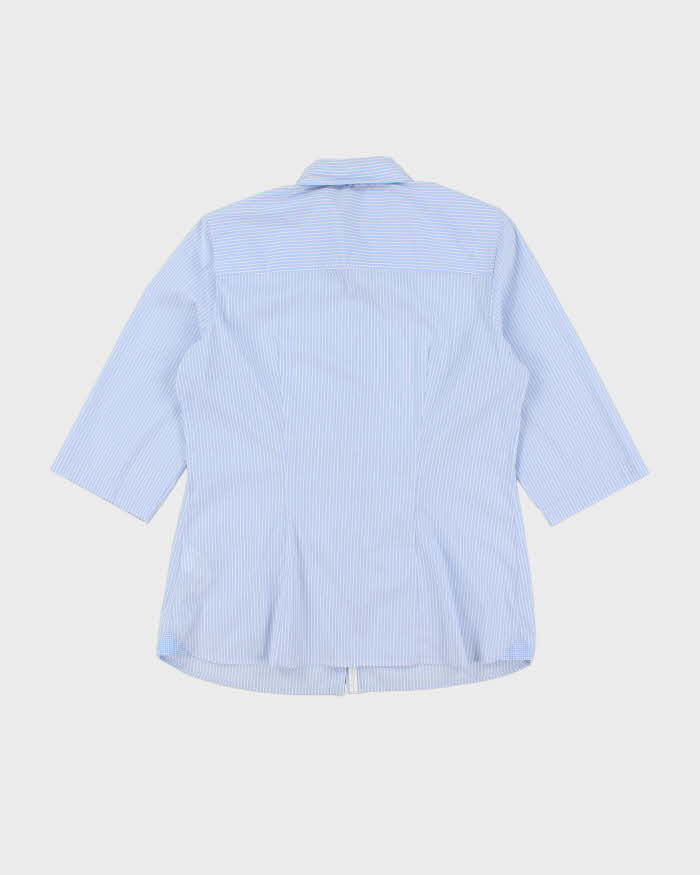 Vintage Y2k 00s Olsen Stripe Embroidered Blouse - L