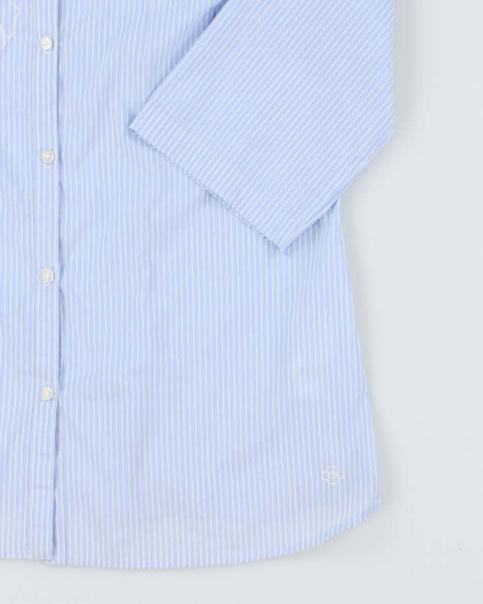 Vintage Y2k 00s Olsen Stripe Embroidered Blouse - L