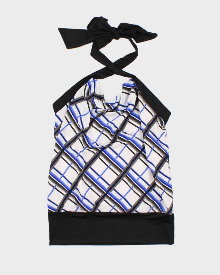 Vintage Y2k 00s Le Chateau Cowl Neck Crossover Halter Neck Top - XS