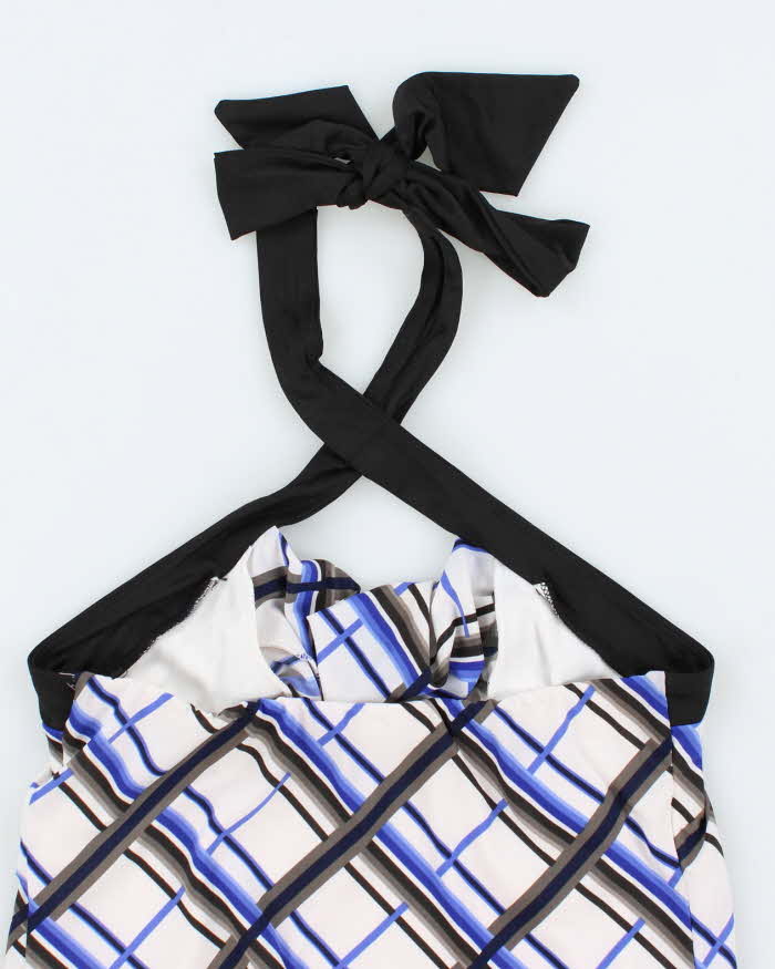 Vintage Y2k 00s Le Chateau Cowl Neck Crossover Halter Neck Top - XS