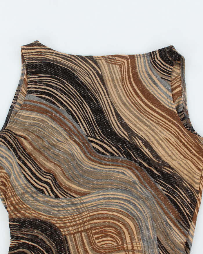 Vintage 90s Bellessa Sparkly Cowl Neck Top - L