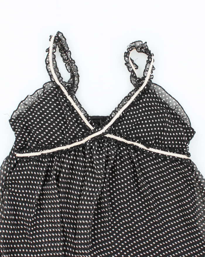 Vintage Y2k 00s Polka Dot Mesh Cami - S