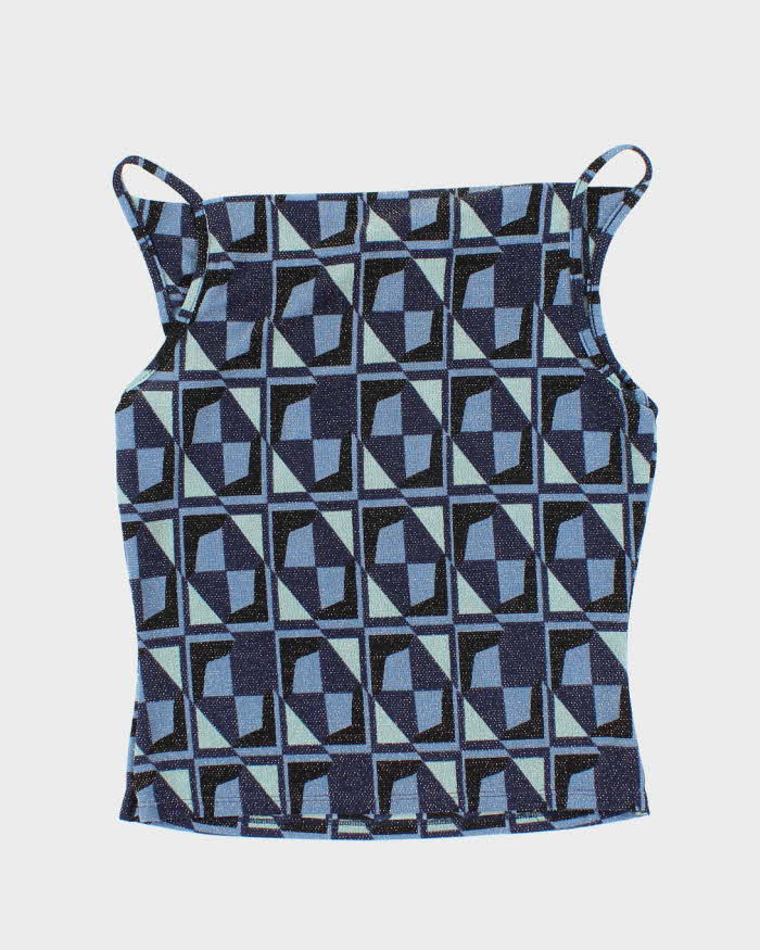 Vintage 90s Garage Sparkly Cowl Neck Top - M