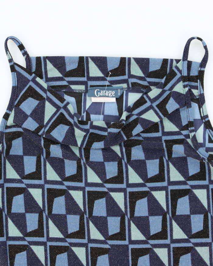 Vintage 90s Garage Sparkly Cowl Neck Top - M