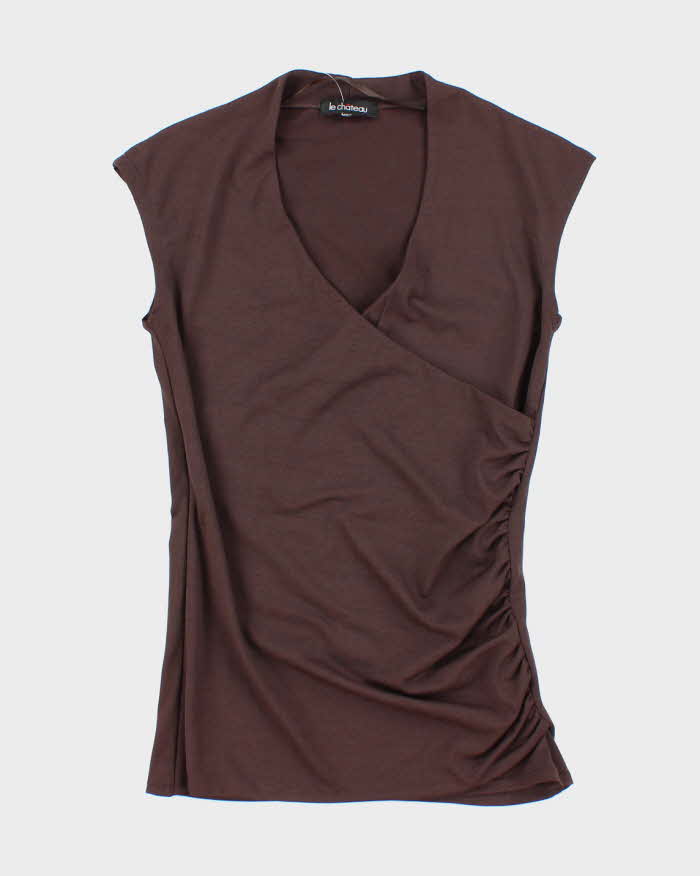 Vintage Y2k 00s Le Chateau Ruched Top - S