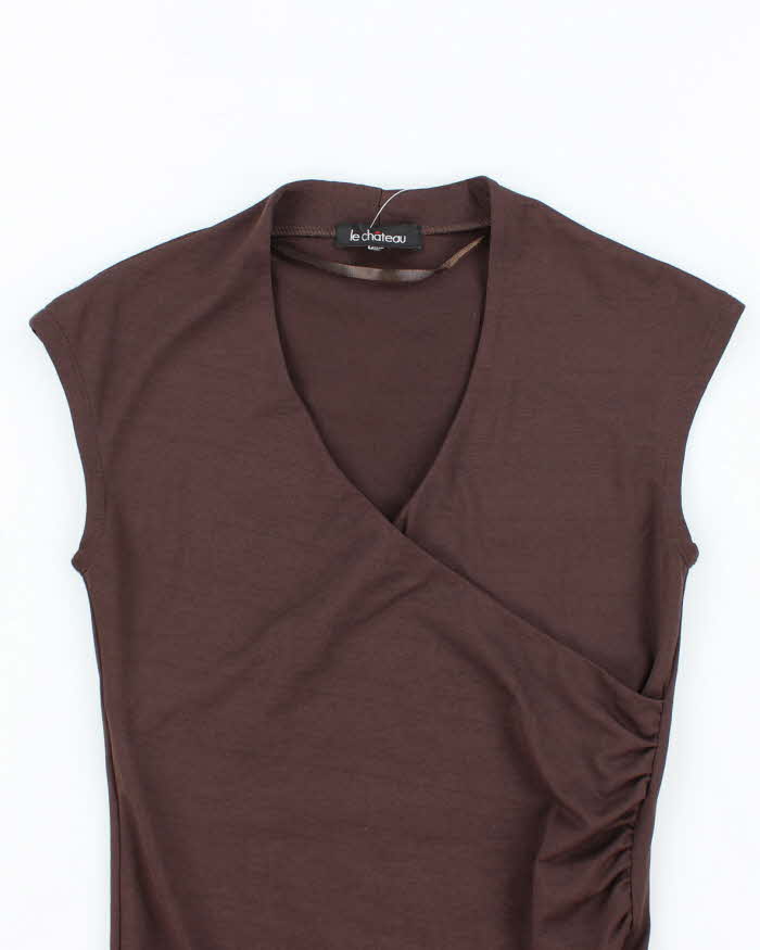 Vintage Y2k 00s Le Chateau Ruched Top - S