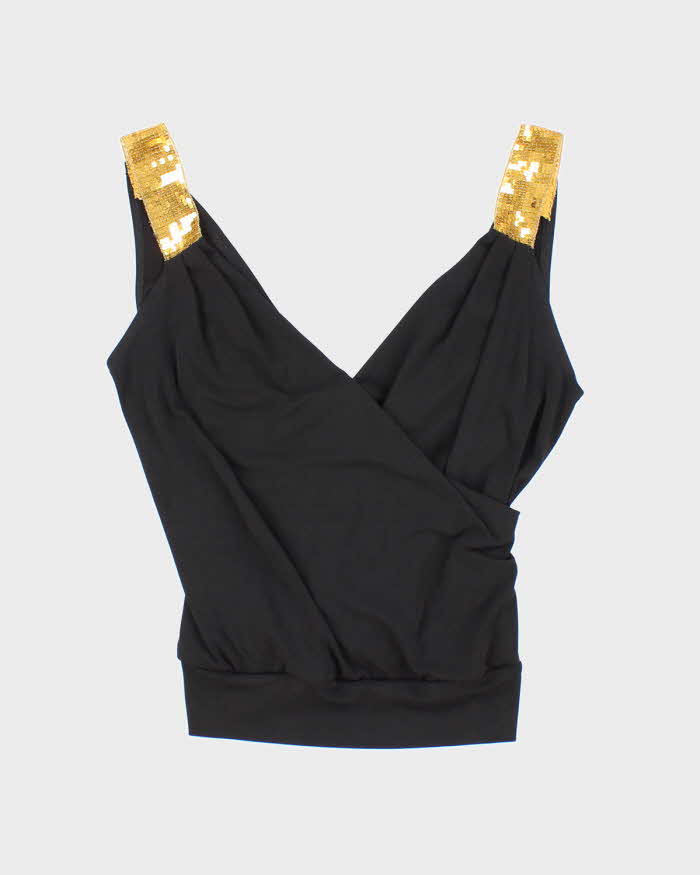 Vintage Y2k 00s Sirens Sequin Strap Top - M
