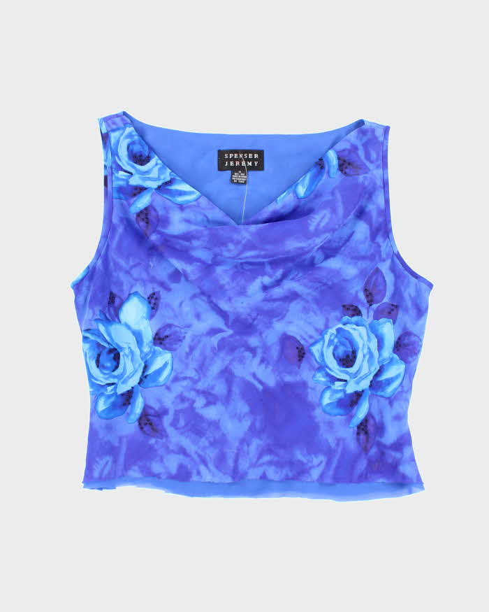 Vintage 90s Spenser Jeremy Silk Cowl Neck Top - M