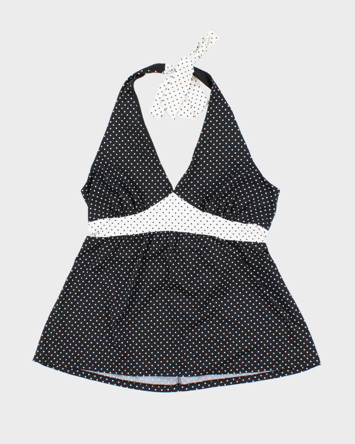 Vintage Y2k 00s Warehouse One Polka Dot Halter Neck Top - L