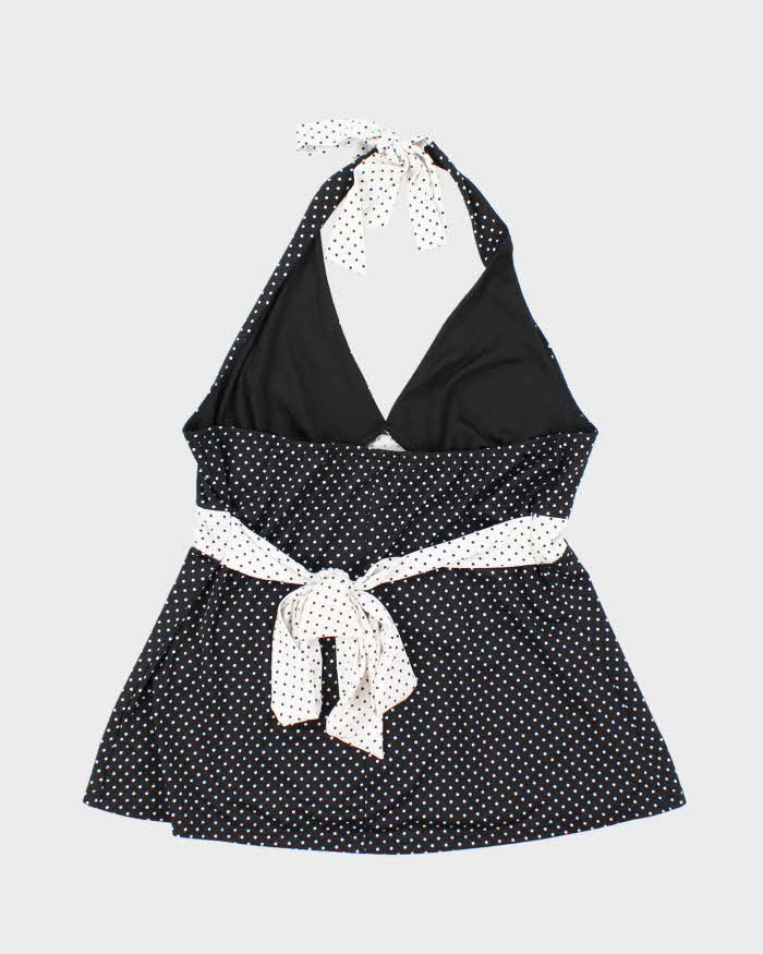 Vintage Y2k 00s Warehouse One Polka Dot Halter Neck Top - L