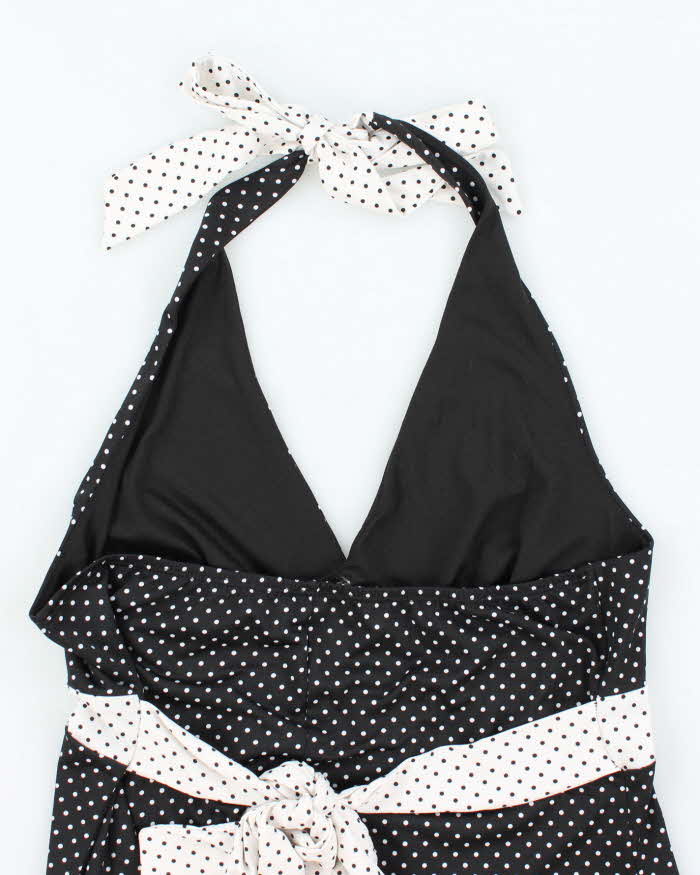 Vintage Y2k 00s Warehouse One Polka Dot Halter Neck Top - L
