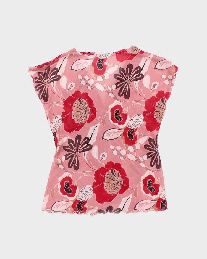 Vintage Y2k 00s Clientele Mesh Ruched Top - M