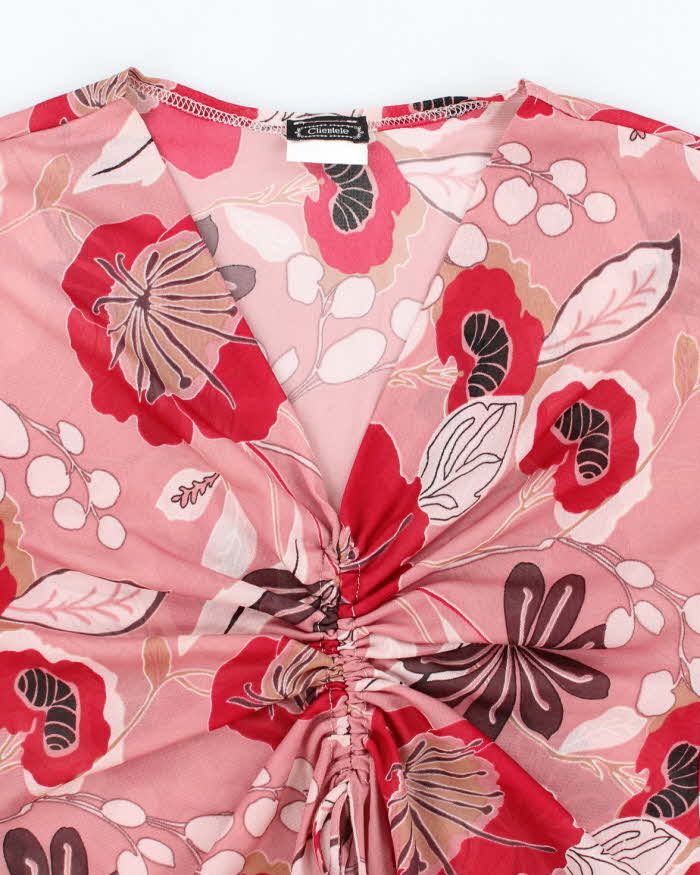 Vintage Y2k 00s Clientele Mesh Ruched Top - M