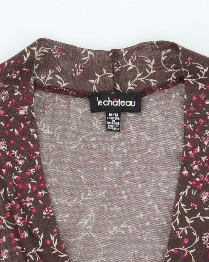 Vintage Y2k 00s Le Chateau Mesh Clasp Blouse - M