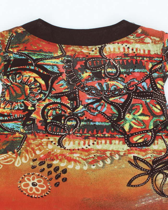 Vintage Y2k 00s Oui Beaded Double Mesh Blouse - M