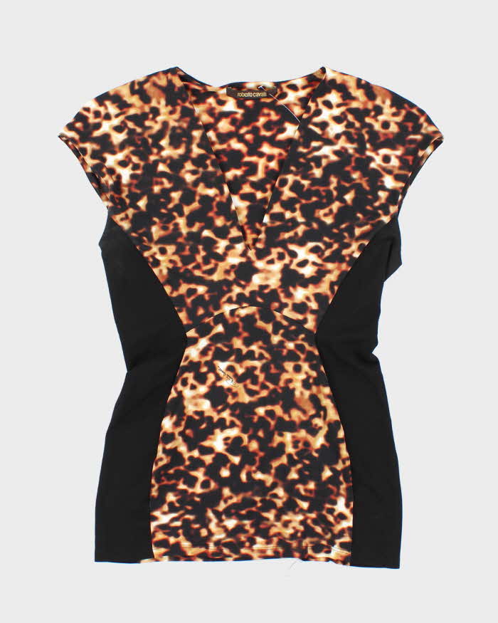 Vintage Y2k 00s Roberto Cavalli Leopard Print Top - M
