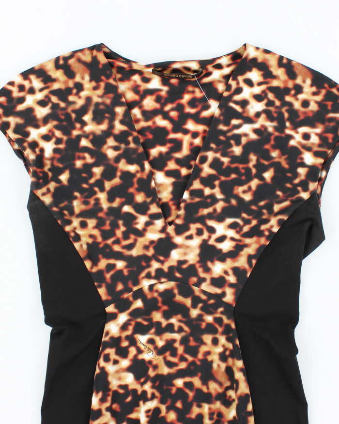 Vintage Y2k 00s Roberto Cavalli Leopard Print Top - M