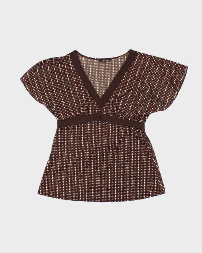 Vintage Y2k 00s Major Polka Dot Batwing Top - L