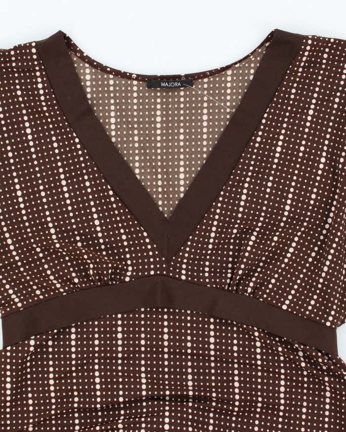 Vintage Y2k 00s Major Polka Dot Batwing Top - L