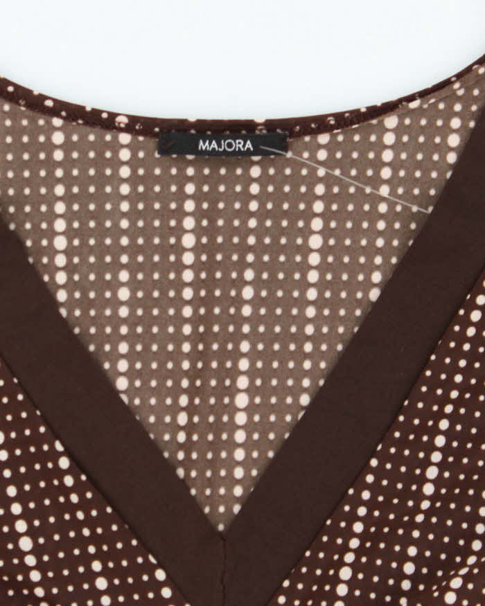 Vintage Y2k 00s Major Polka Dot Batwing Top - L