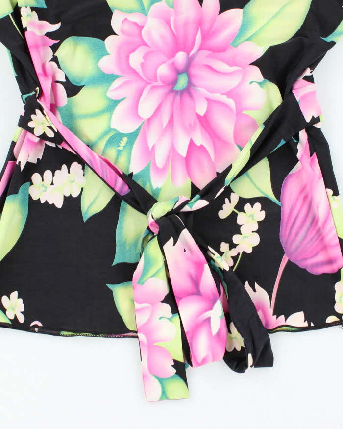 Vintage Y2k 00s Slinky Floral Top - S