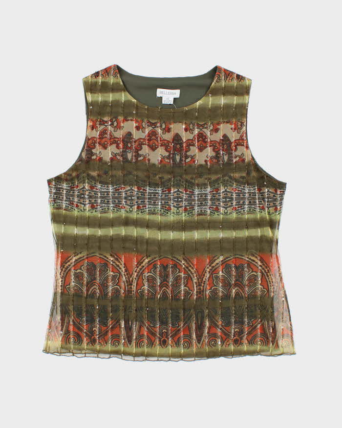 Vintage 90s Bellessa Sequin Top - L