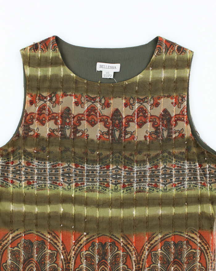 Vintage 90s Bellessa Sequin Top - L