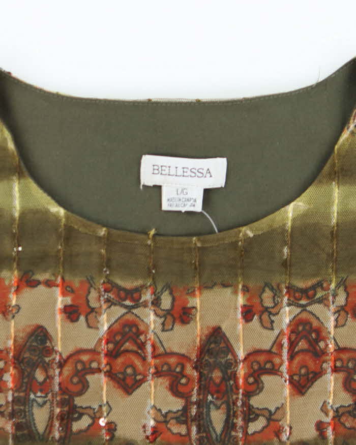 Vintage 90s Bellessa Sequin Top - L