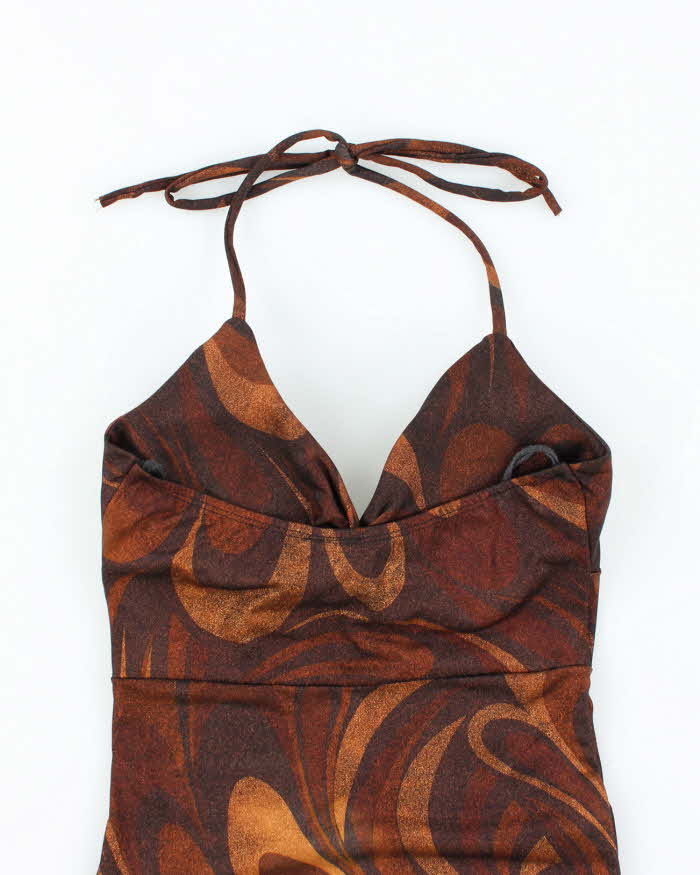 Vintage Y2k 00s Suzy Shimmery Halter Neck Top - XS