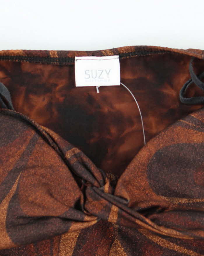 Vintage Y2k 00s Suzy Shimmery Halter Neck Top - XS