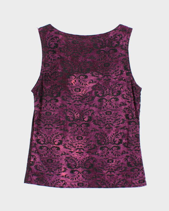 Vintage 90s Glittery Pattern Top - S