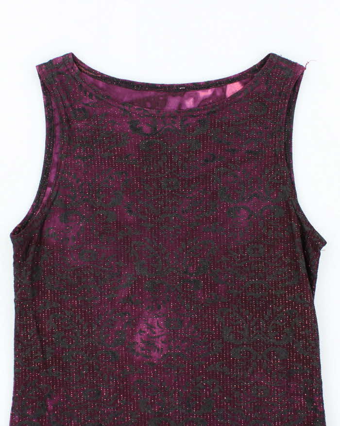 Vintage 90s Glittery Pattern Top - S