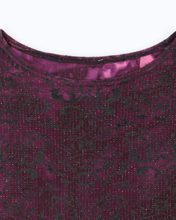 Vintage 90s Glittery Pattern Top - S