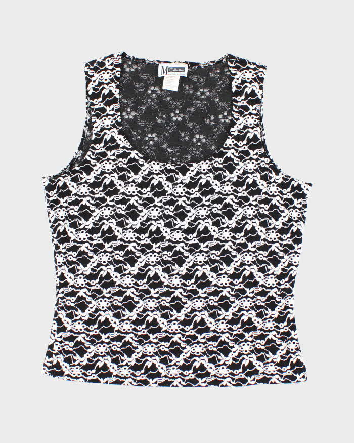 Vintage 90s M Collection Embroidered Floral Top - L