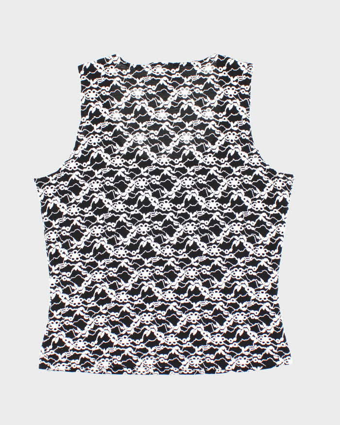 Vintage 90s M Collection Embroidered Floral Top - L