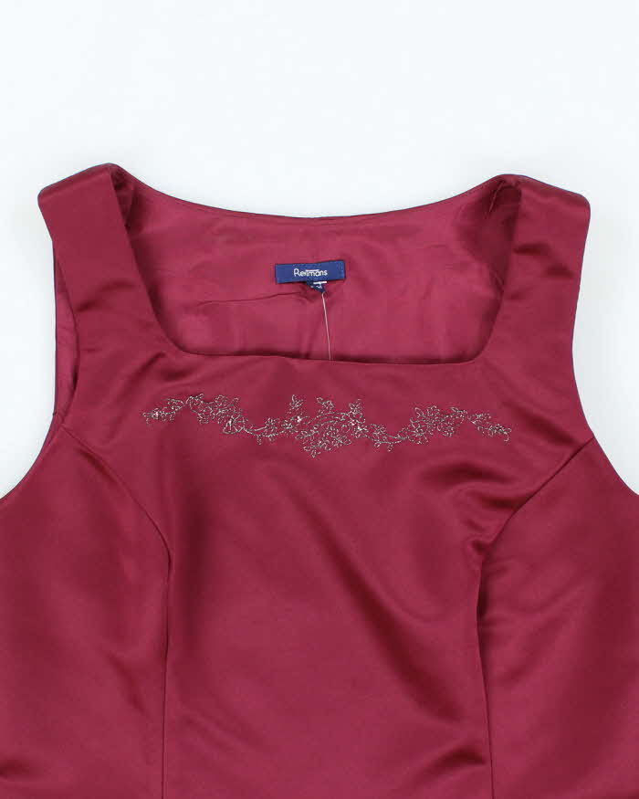 Vintage 90s Reitmans Satin Square Neck Top - M