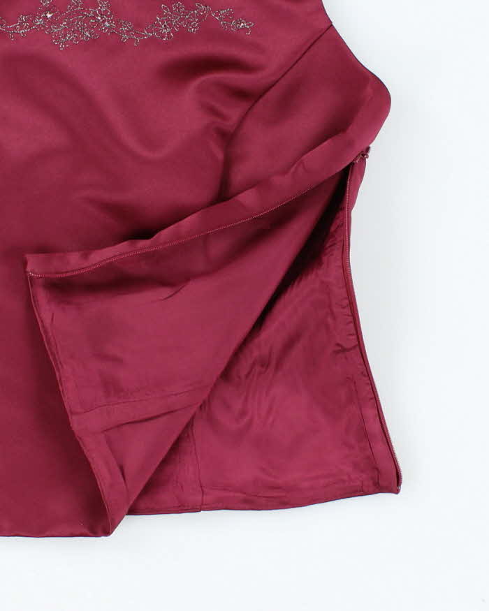 Vintage 90s Reitmans Satin Square Neck Top - M