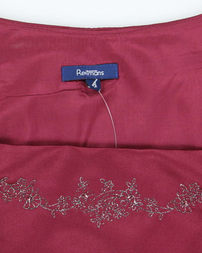 Vintage 90s Reitmans Satin Square Neck Top - M