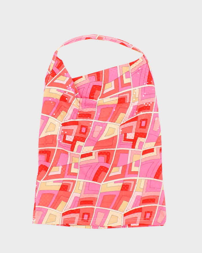 Vintage Y2k 00s Cowl Neck Sequin Halter Top - XS