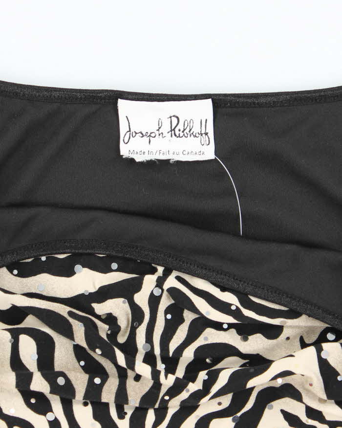 Vintage 90s Joseph Ribkoff Animal Print Sequin Cami - M