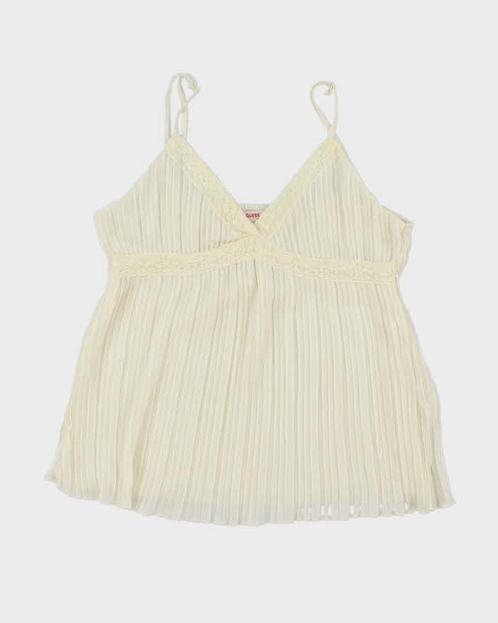Vintage Y2k 00s Guess Pleated Mesh Cami - M