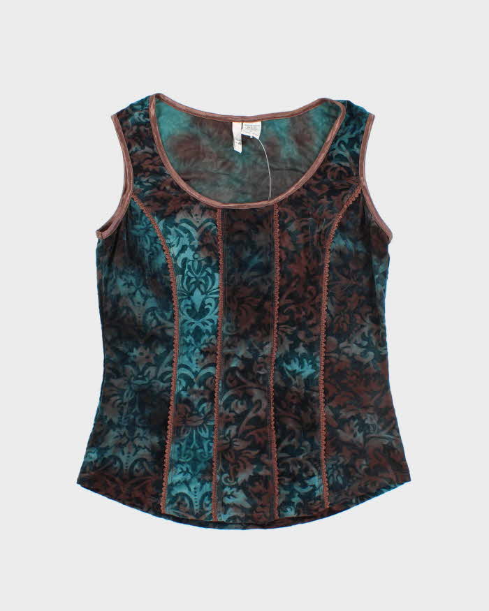 Vintage Y2k 00s Sami + Jo Velvet Top - S