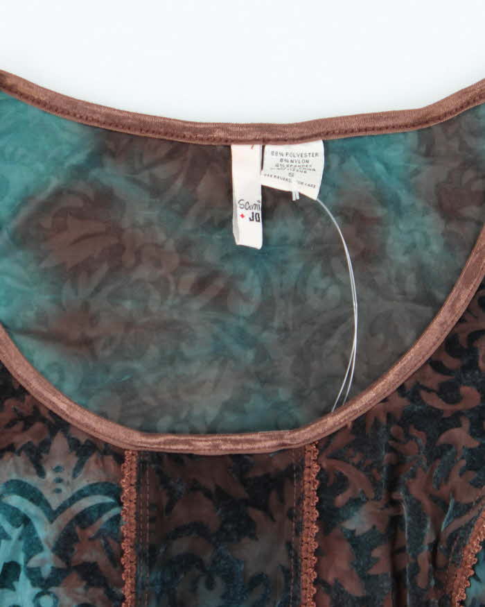 Vintage Y2k 00s Sami + Jo Velvet Top - S