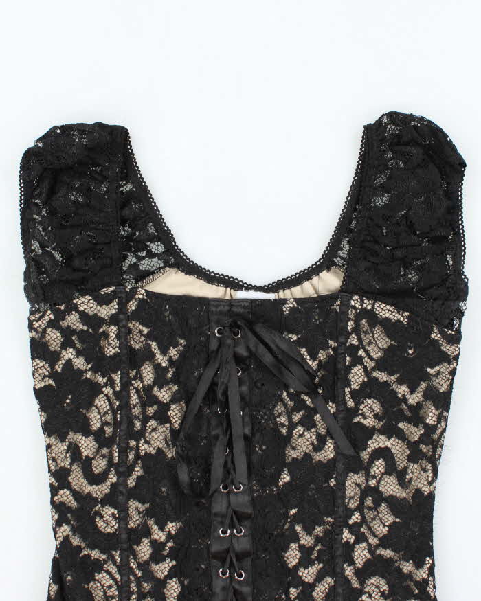 Vintage Y2k 00s Suzy Lace Milkmaid Top - M