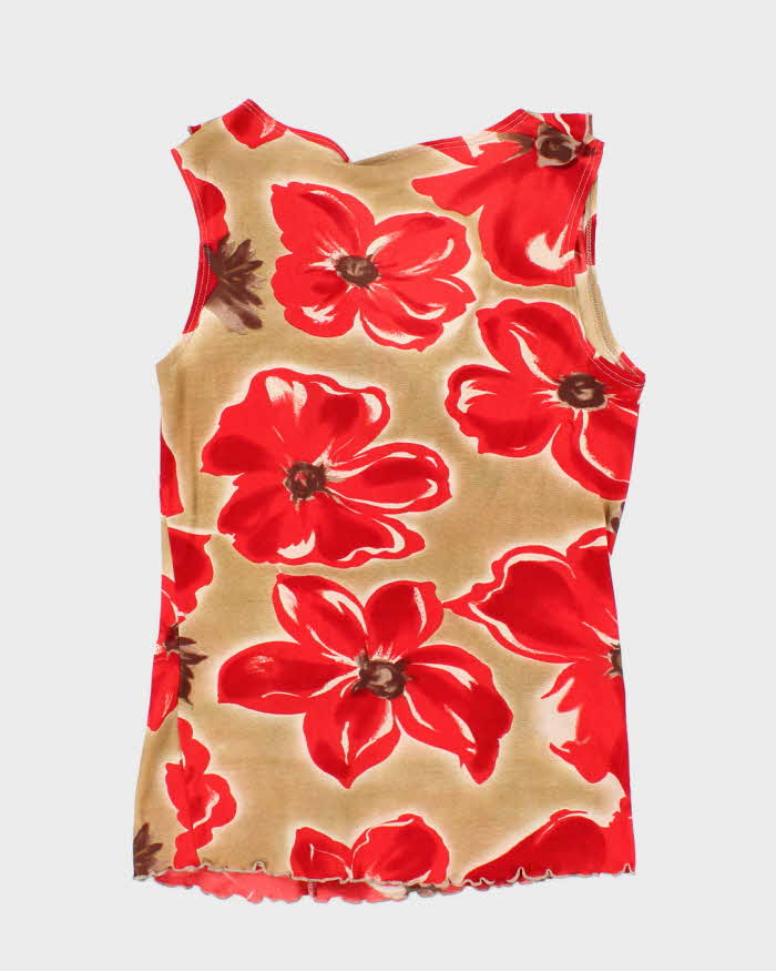 Vintage Y2k 00s Suzy Floral Ruffle Top - S