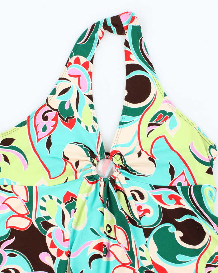 Vintage Y2k 00s Carina O Ring Halter Neck Top - L