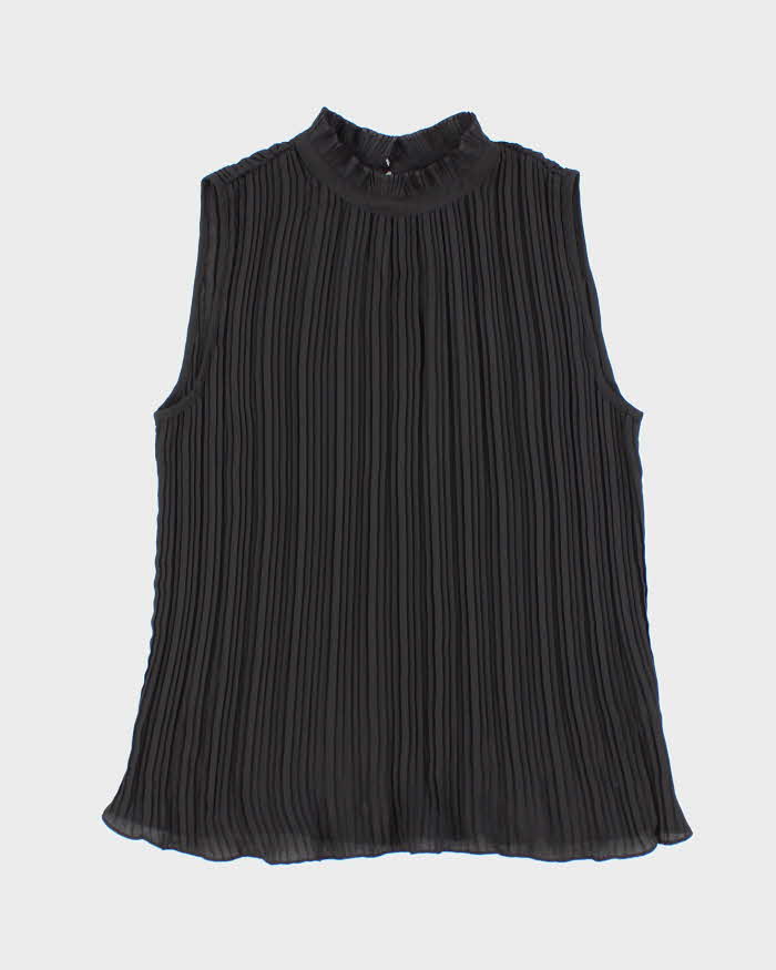 Vintage 00s Adrianna Papell Plisse Blouse - M