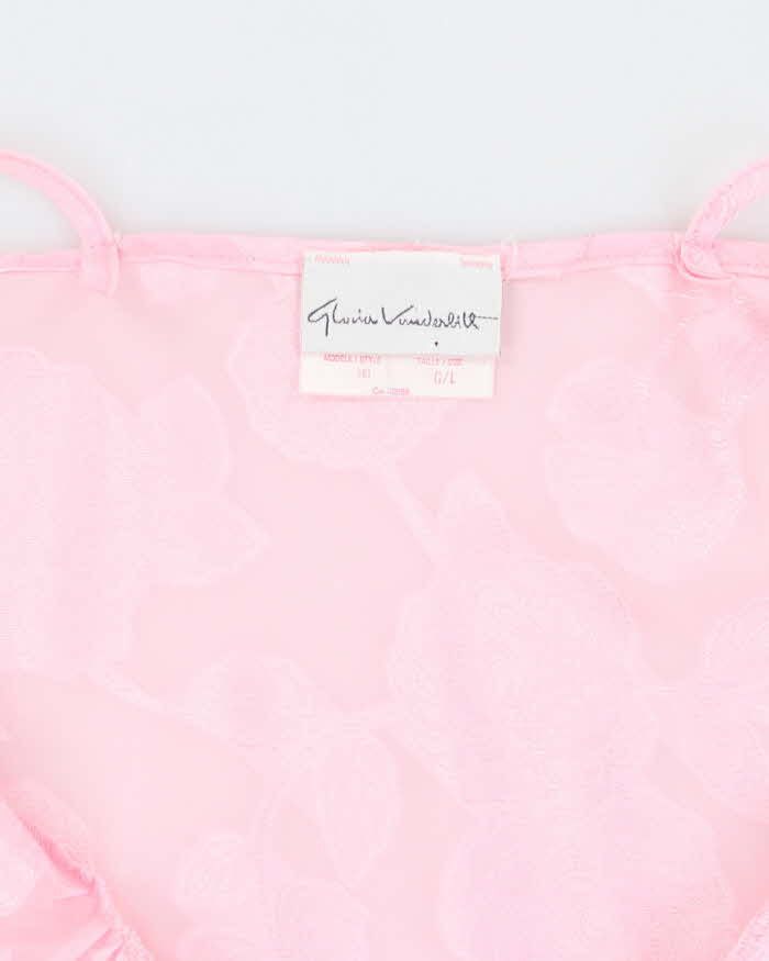 Vintage Y2k 00s Gloria Vanderbilt Sheer Floral Cami - L